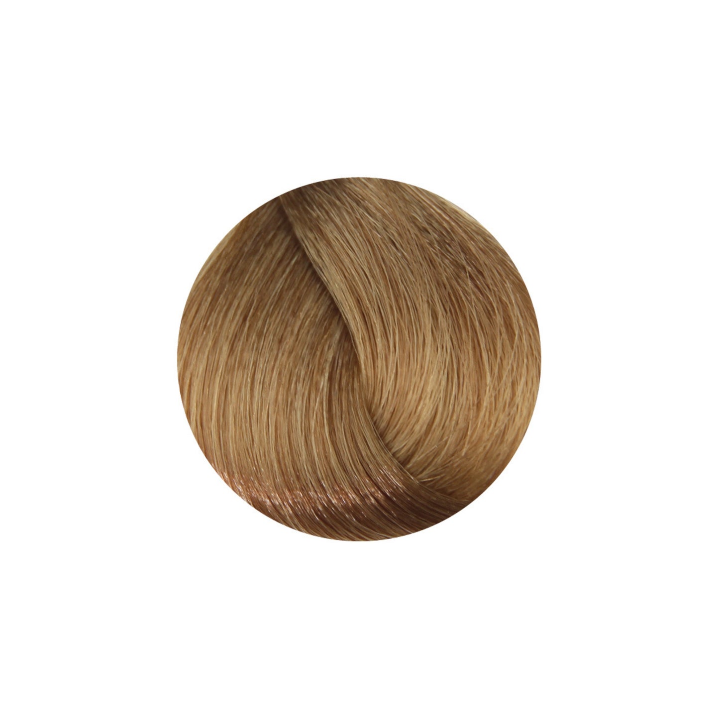 Light golden brown hair color swatch for salon or home use