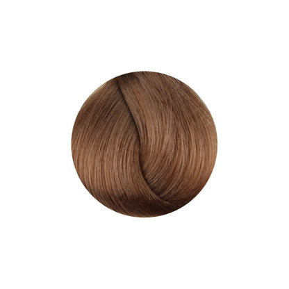 Rich medium brown hair color swatch for salon or home use, showcasing smooth, glossy texture