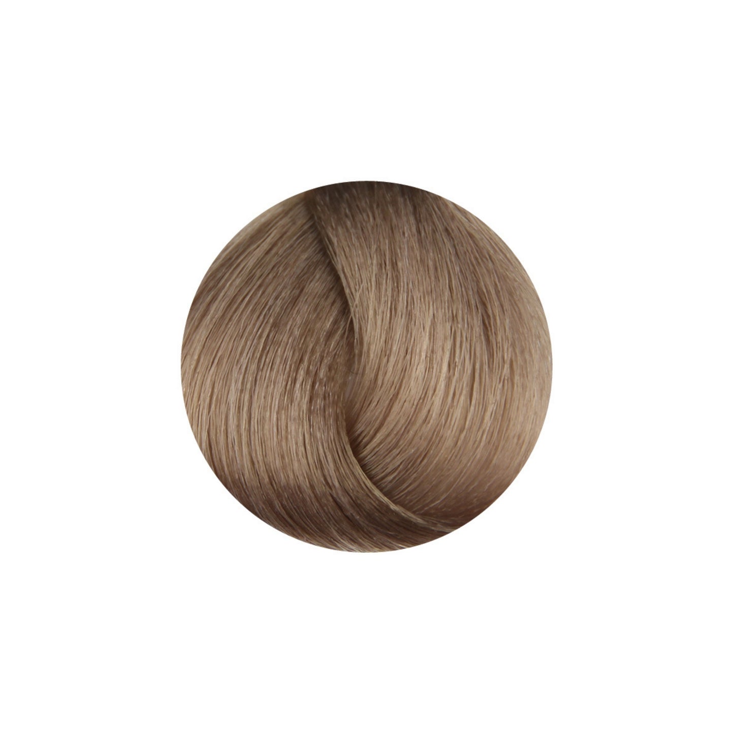 Light ash brown hair color swatch for salon use, showcasing smooth, natural-looking tone