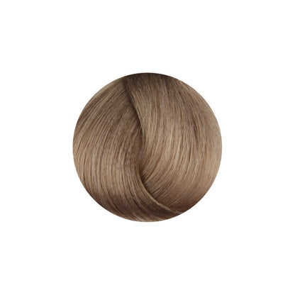Light ash brown hair color swatch for salon use, showcasing smooth, natural-looking tone
