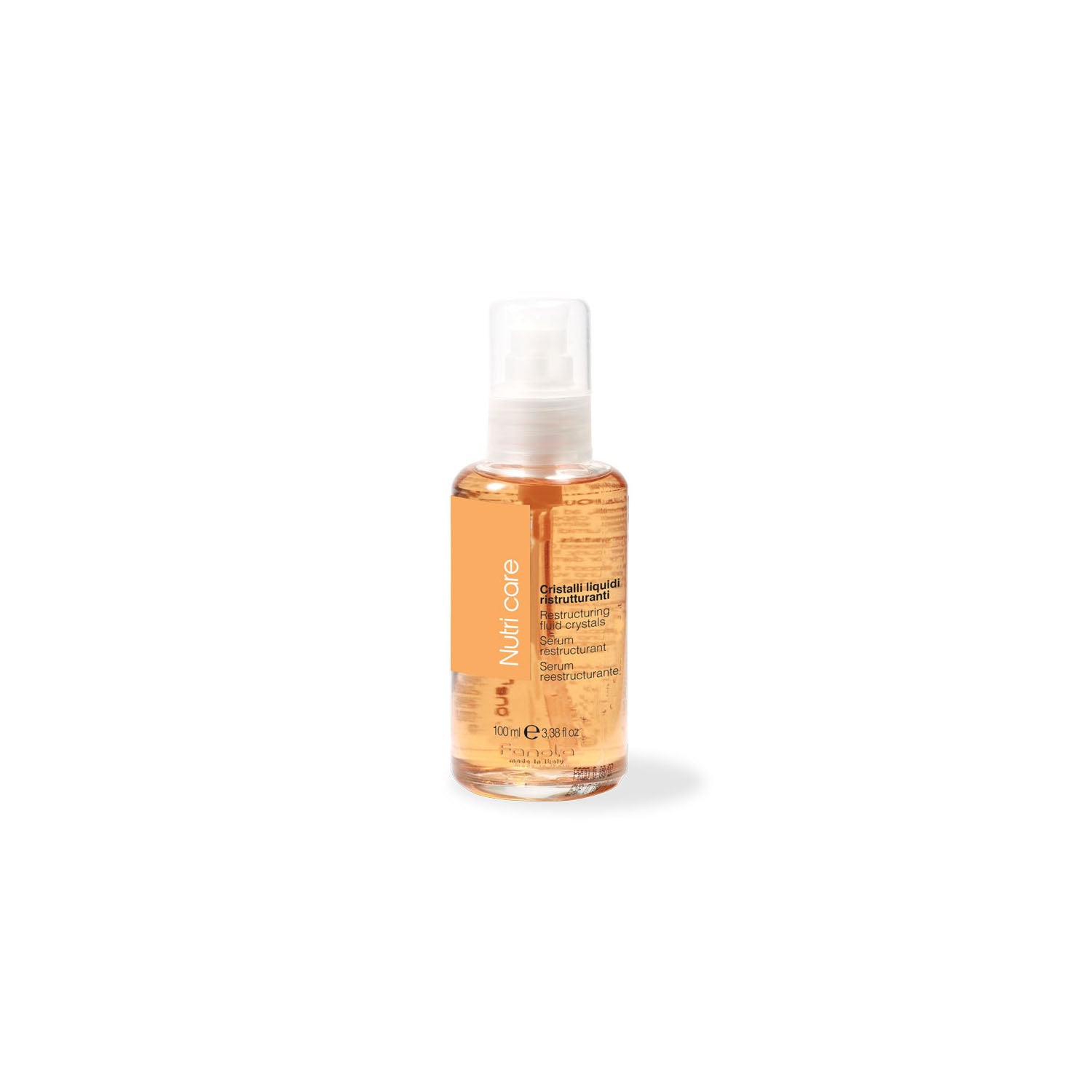Nutri Care Restructuring Fluid Crystals Serum, 100ml bottle with spray pump, golden liquid for hair repair