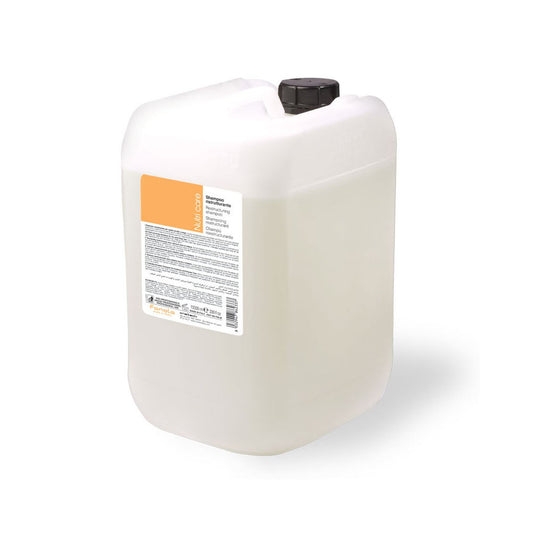 Large 1000ml restructuring shampoo jug for salon use, white container with black cap and multilingual label