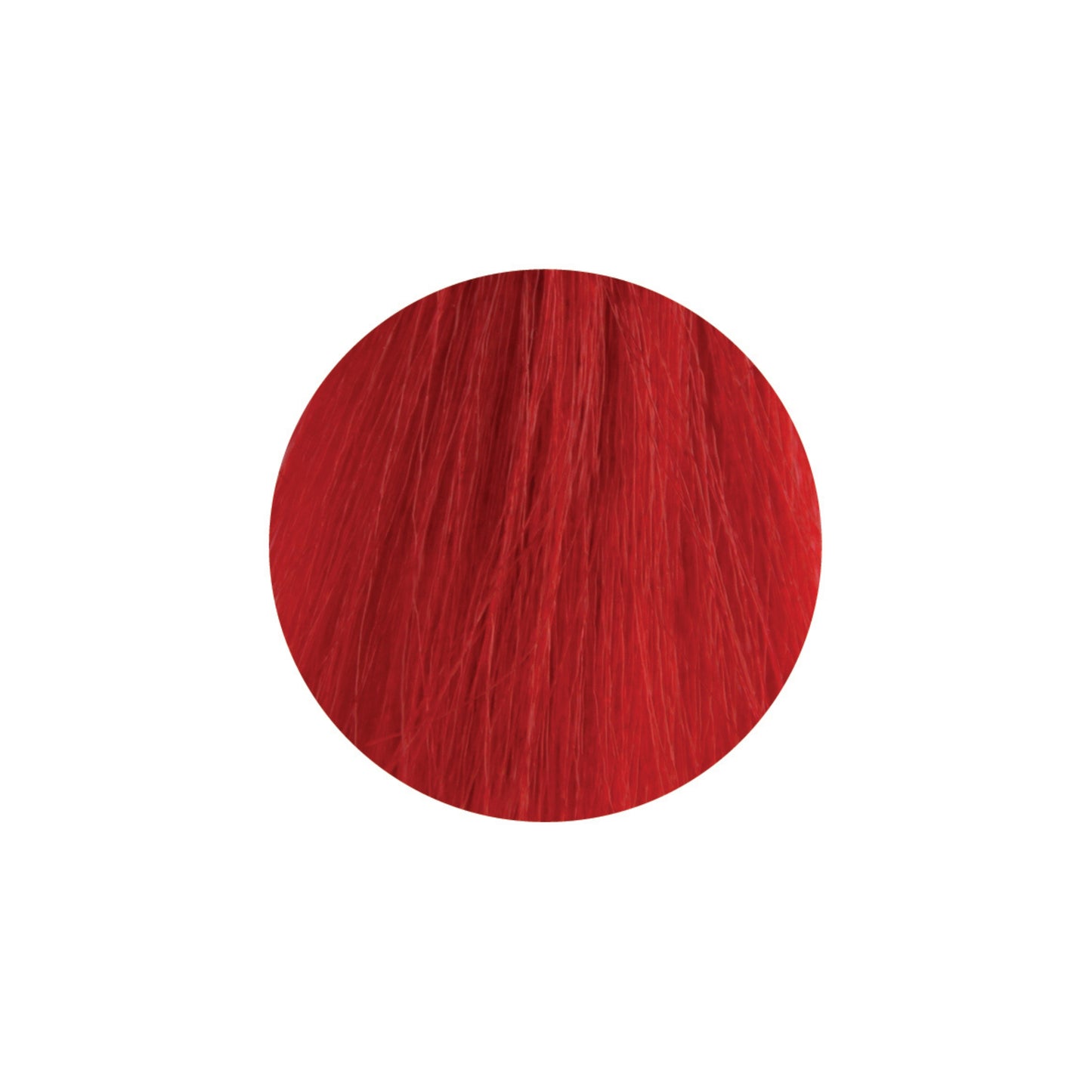 Vibrant red hair color swatch for salon or home use, showcasing bold, glossy tone.