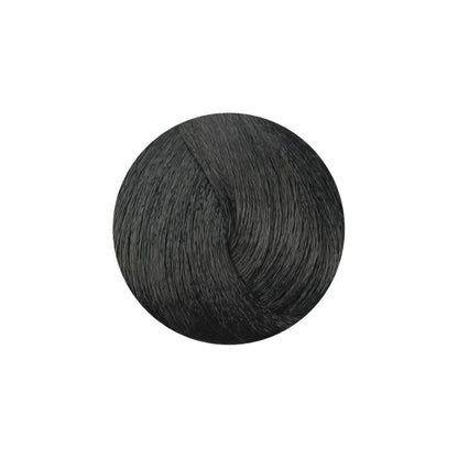 Dark ash brown hair color swatch for salon use, showcasing rich tone and texture
