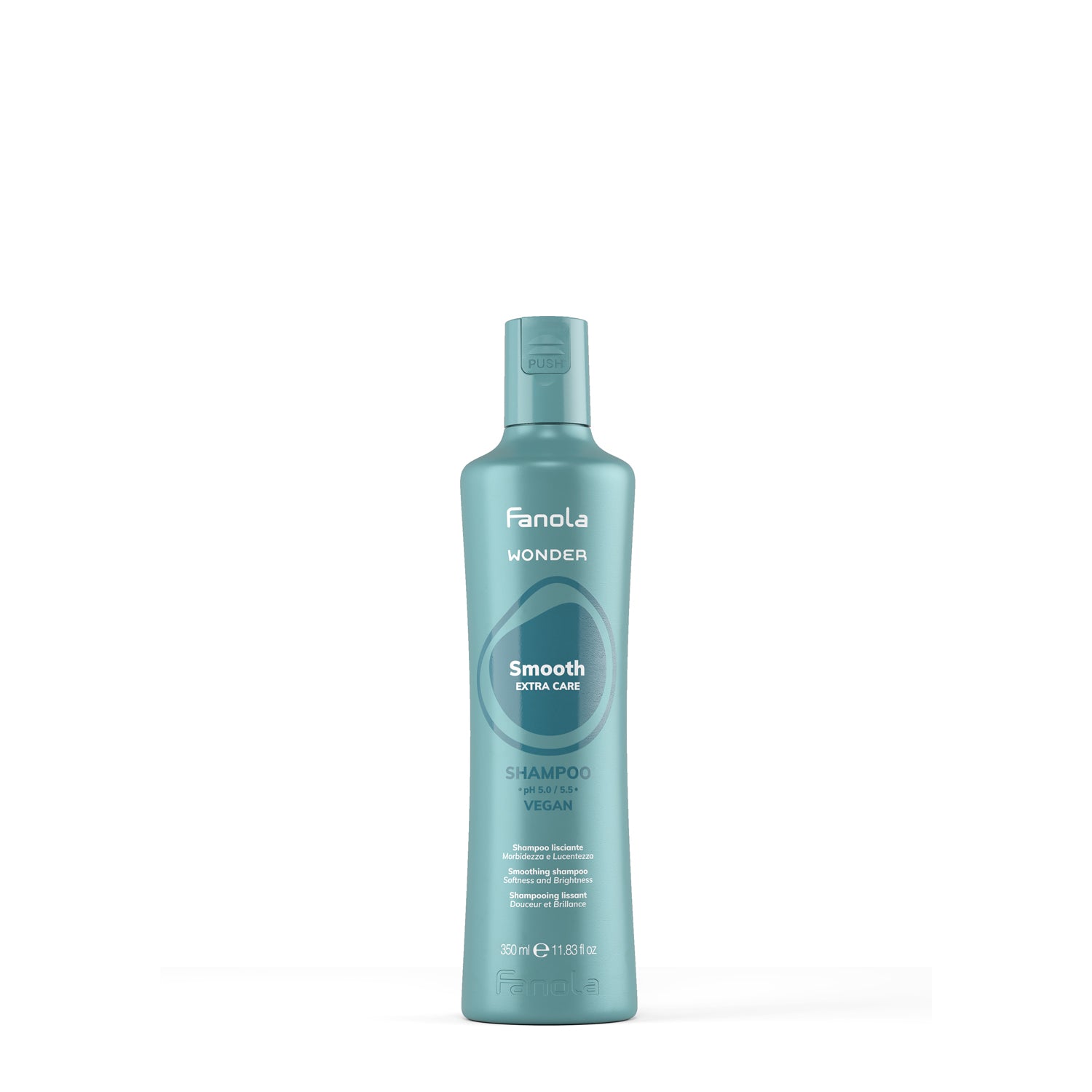 Fanola Wonder Smooth Extra Care Vegan Shampoo for softness and brightness, 350ml