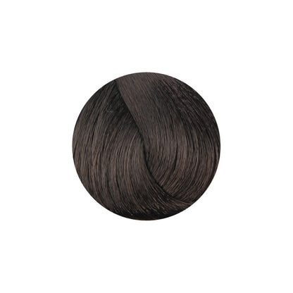 Dark brown hair color swatch for salon or home use, showcasing rich, smooth texture.