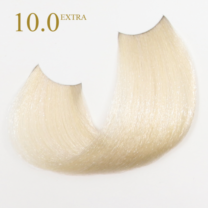 10.0 Extra Light Blonde Hair Swatch for Professional Coloring