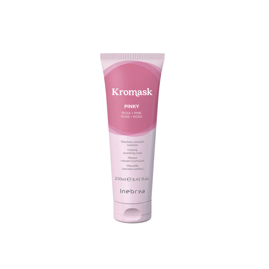 Kromask Pinky coloring nourishing hair mask in pink tube, 250ml for vibrant rose tone