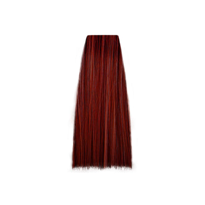 Rich burgundy red hair color swatch for salon beauty treatments