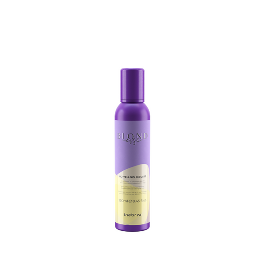 Blondesse No-Yellow Mousse for blonde hair, 250ml purple bottle by Inebrya