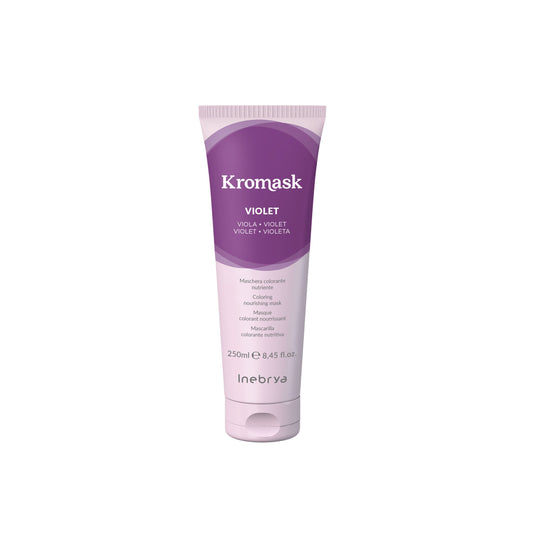 Kromask Violet coloring nourishing hair mask by Inebrya, 250ml for vibrant violet tone and shine