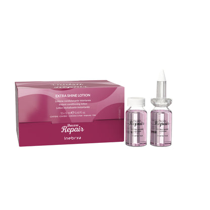 Shecare Repair Extra Shine Lotion 12-pack with ampoules for instant hair conditioning and shine