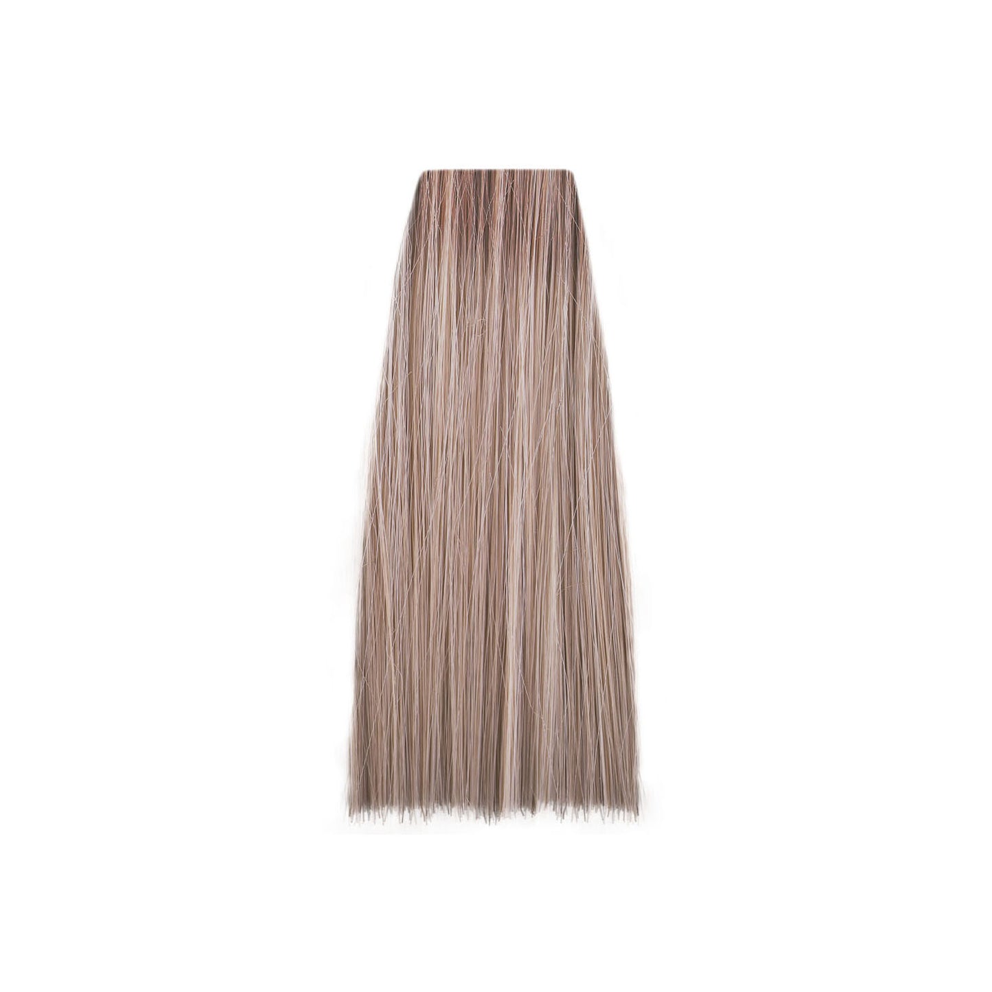 Blonde hair swatch with warm brown highlights for salon color selection
