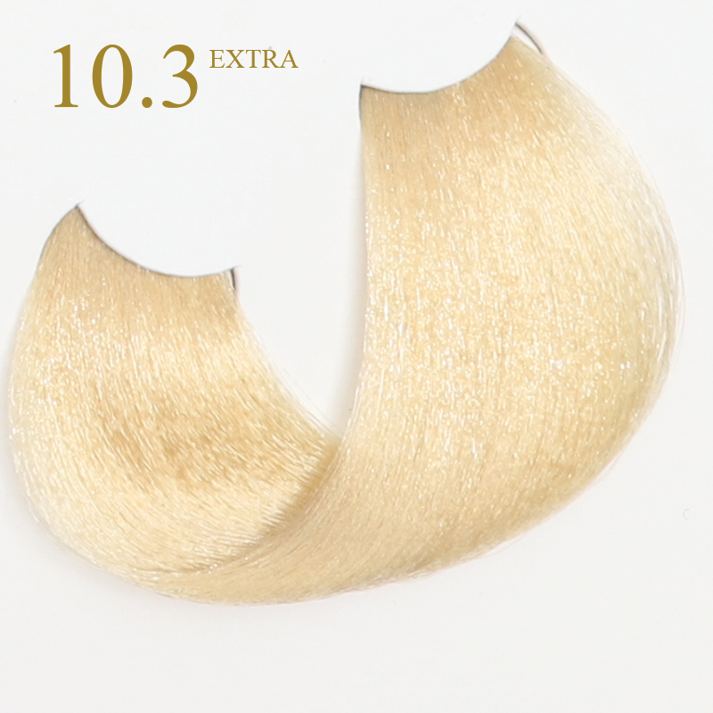 10.3 Extra Light Blonde Hair Swatch for Professional Coloring