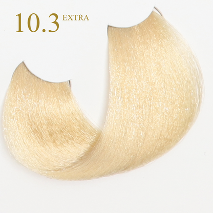 10.3 Extra Light Blonde Hair Swatch for Professional Coloring