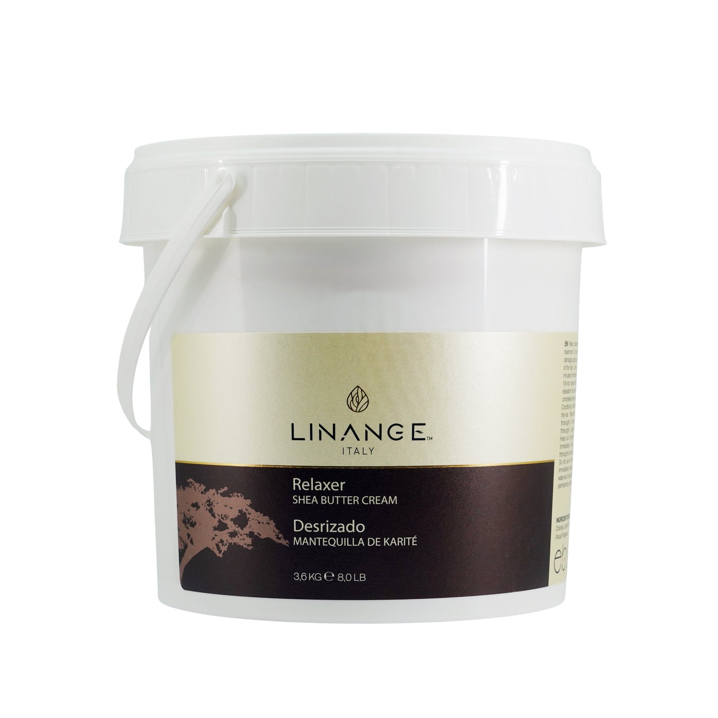 Linange Italy Relaxer Shea Butter Cream 3.6kg for hair treatment