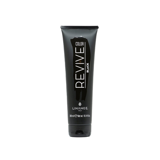 Revive Color Black hair dye by Linange Italy, 300ml professional salon formula for vibrant color