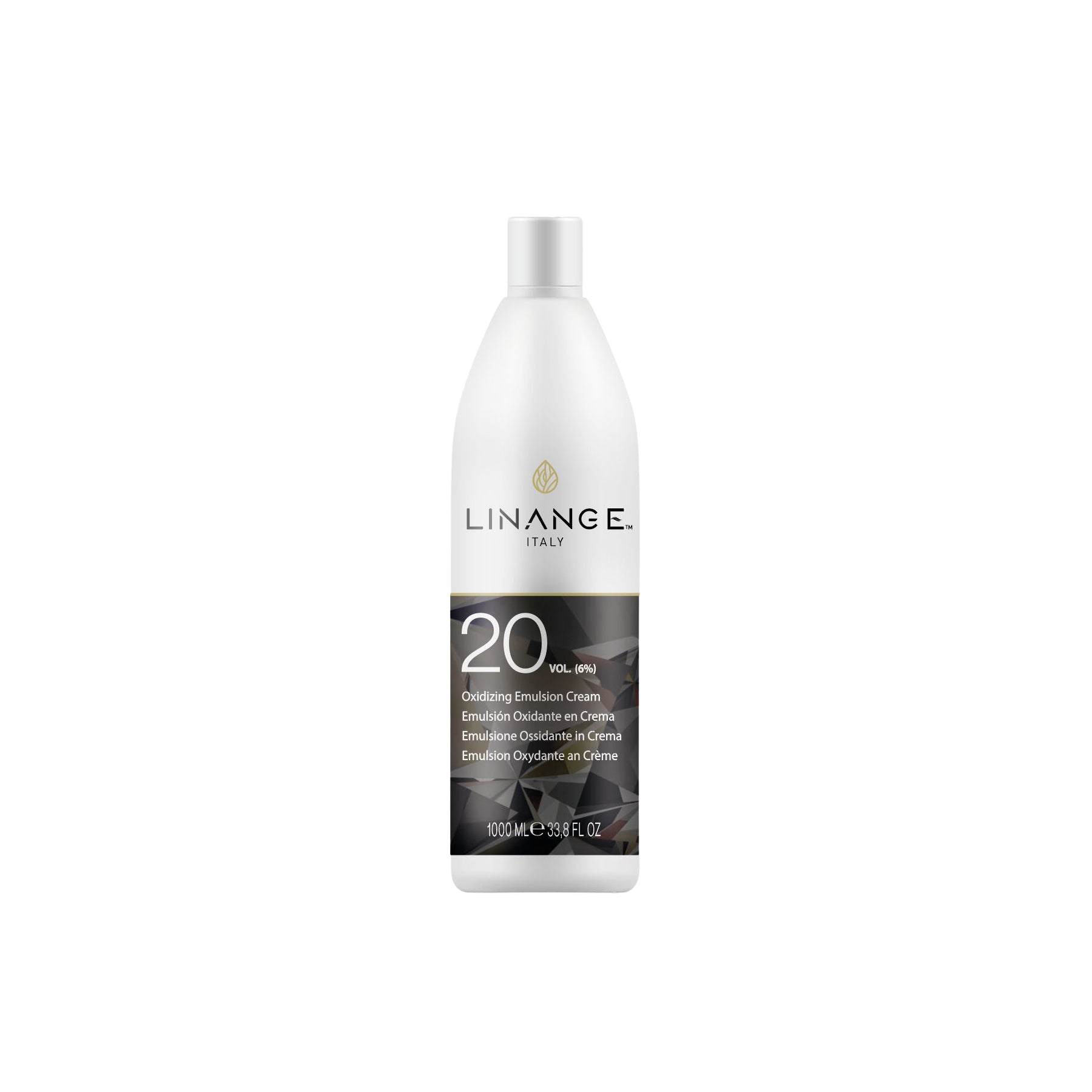 Linange Italy 20 Volume Oxidizing Emulsion Cream for Hair Coloring, 1000ml Professional Salon Product