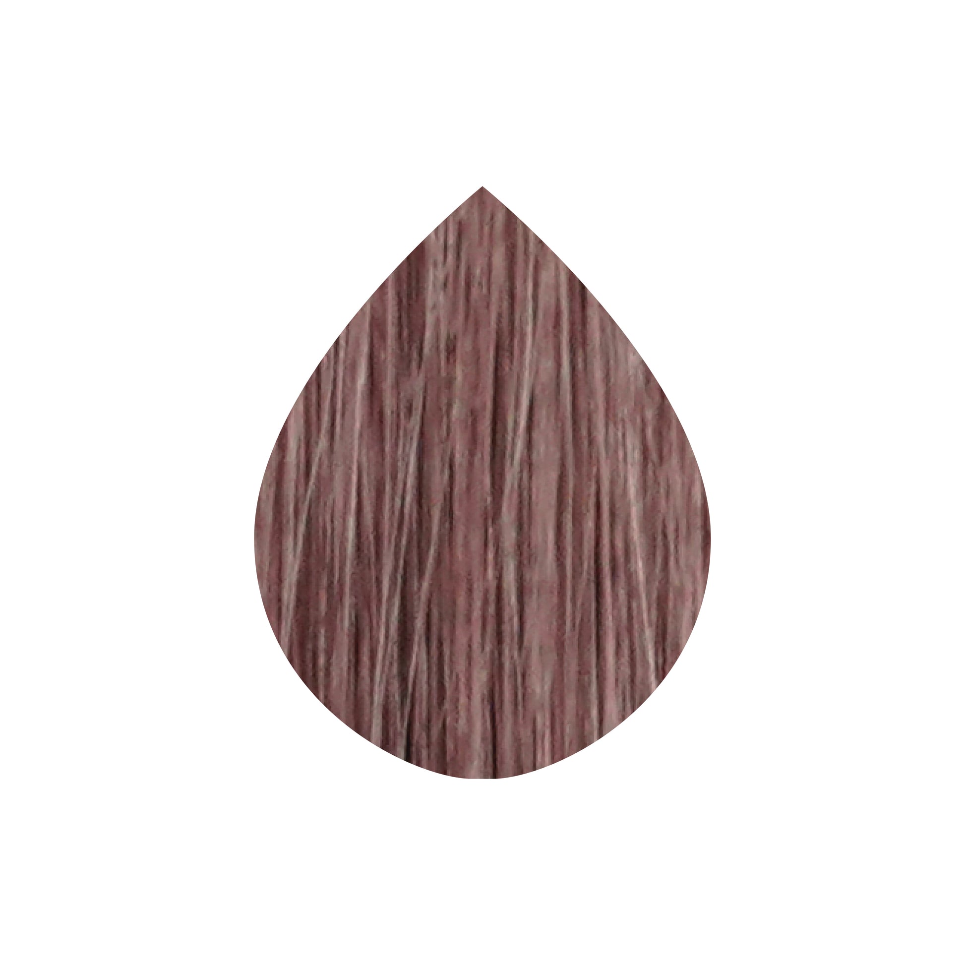 Rich mauve hair color swatch in teardrop shape, showcasing smooth texture and vibrant tone for beauty styling.