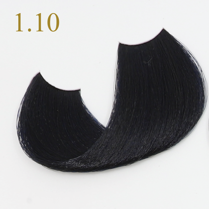 Black hair extensions, shade 1.10, sleek and natural-looking for beauty styling