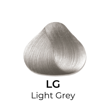 Light Grey hair color swatch, LG shade for professional salon use