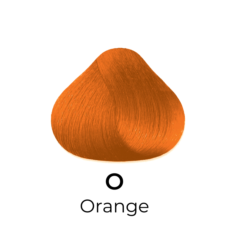 Vibrant orange hair color swatch for beauty styling and salon use