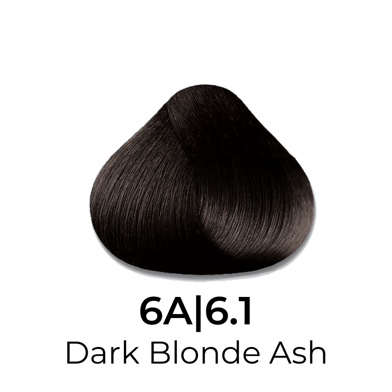 Dark Blonde Ash 6A|6.1 hair color swatch, sleek and smooth texture for salon-quality results