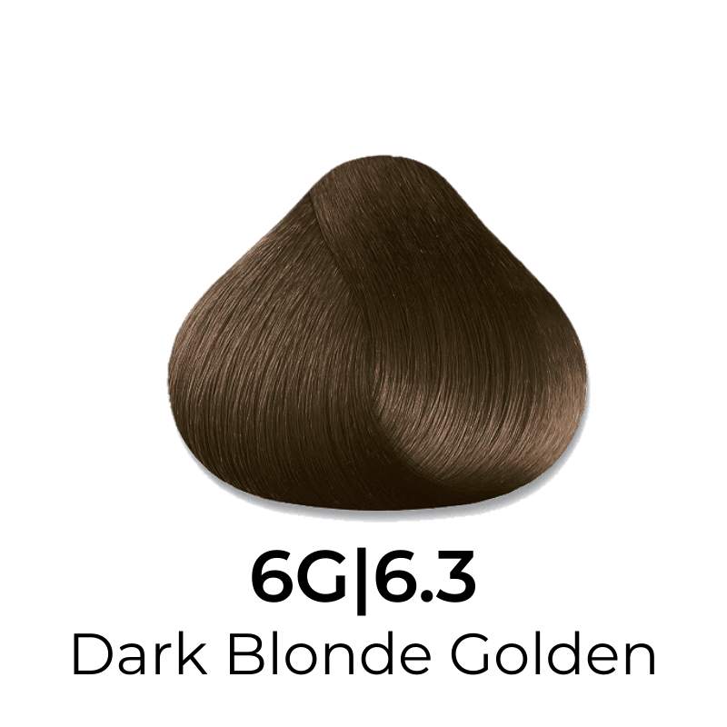 Dark Blonde Golden hair color swatch 6G|6.3 for salon or home use