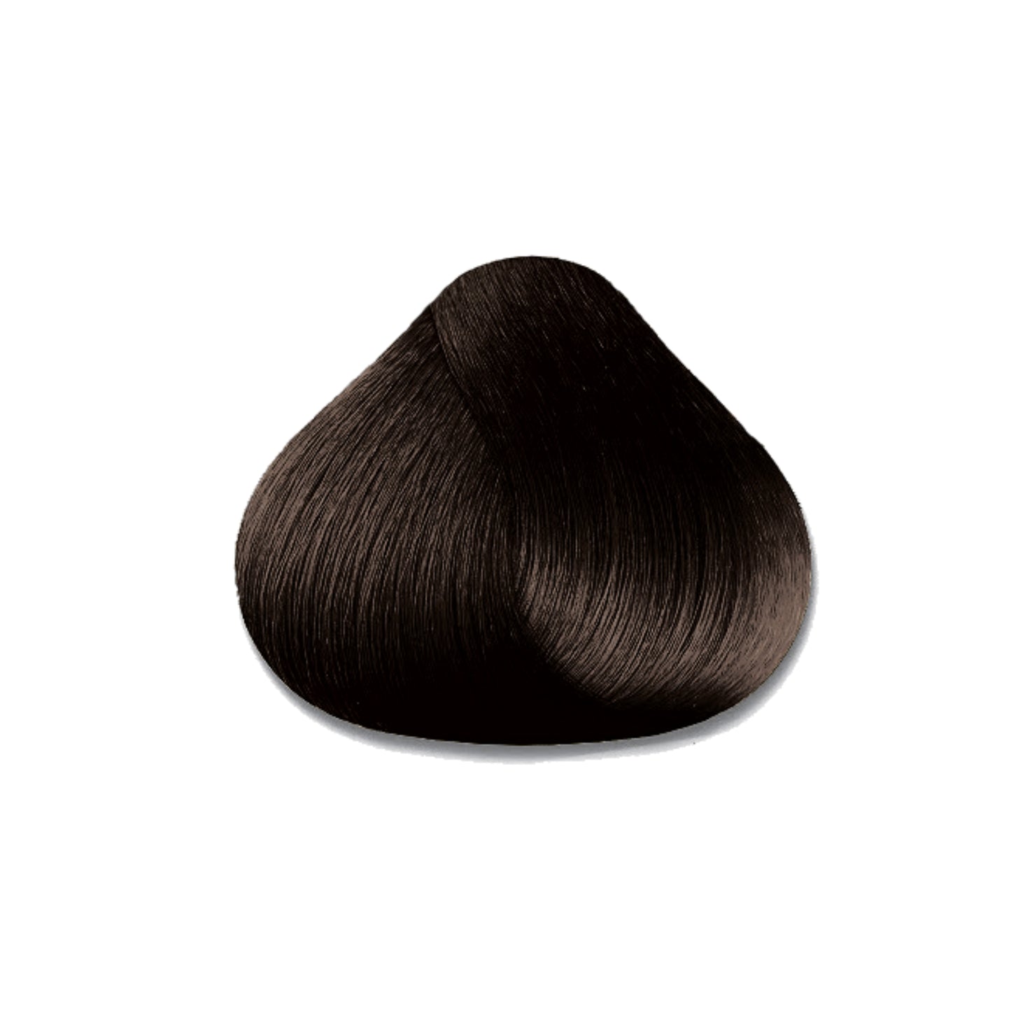 Rich dark brown hair color swatch for salon or at-home dye, smooth and glossy texture
