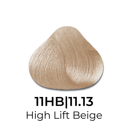 11HB 11.13 High Lift Beige hair color swatch for salon use, ultra-light blonde tone