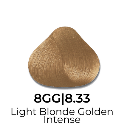 Light Blonde Golden Intense 8GG | 8.33 hair color swatch for salon or home use