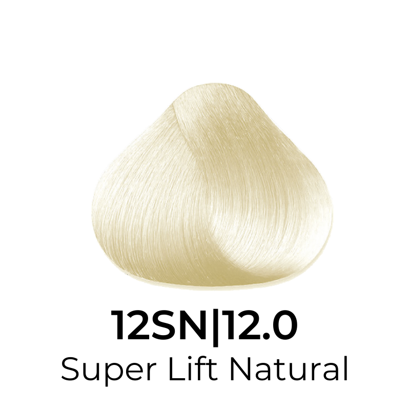 12SN 12.0 Super Lift Natural blonde hair color swatch for professional salon use