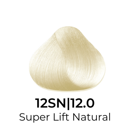 12SN 12.0 Super Lift Natural blonde hair color swatch for professional salon use