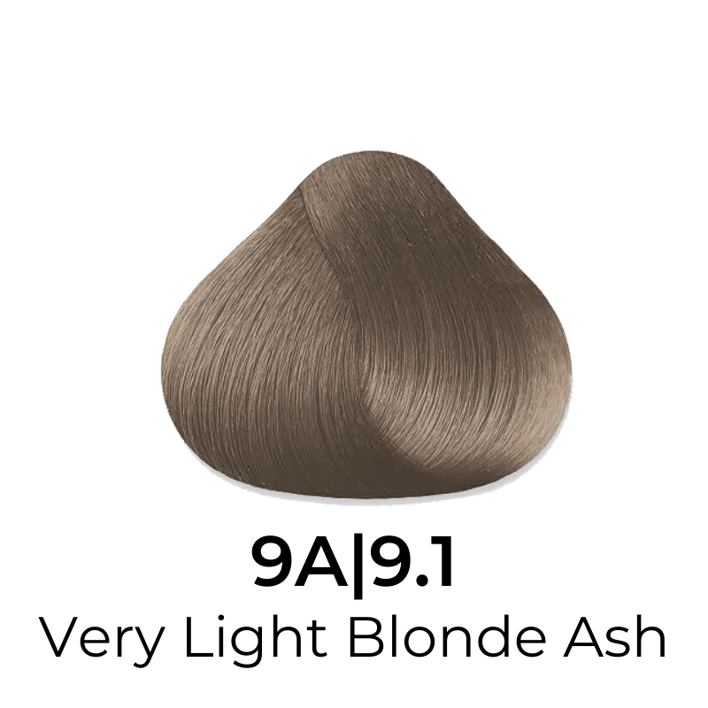Very Light Blonde Ash hair color swatch 9A|9.1 for beauty styling