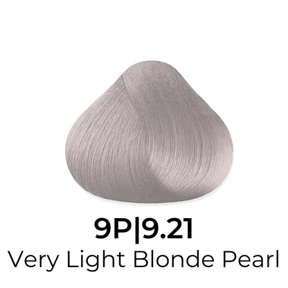 Very Light Blonde Pearl hair color swatch 9P|9.21 for salon or home use