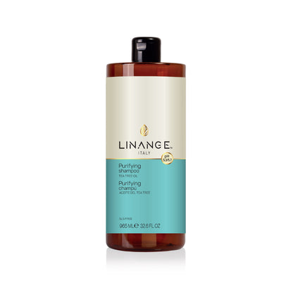 Linange Italy Purifying Shampoo with Tea Tree Oil, SLS-Free, 965ml