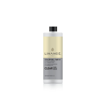 Linange Italy Clear Color Gel 500ml conditioning illuminating hair treatment for salon use