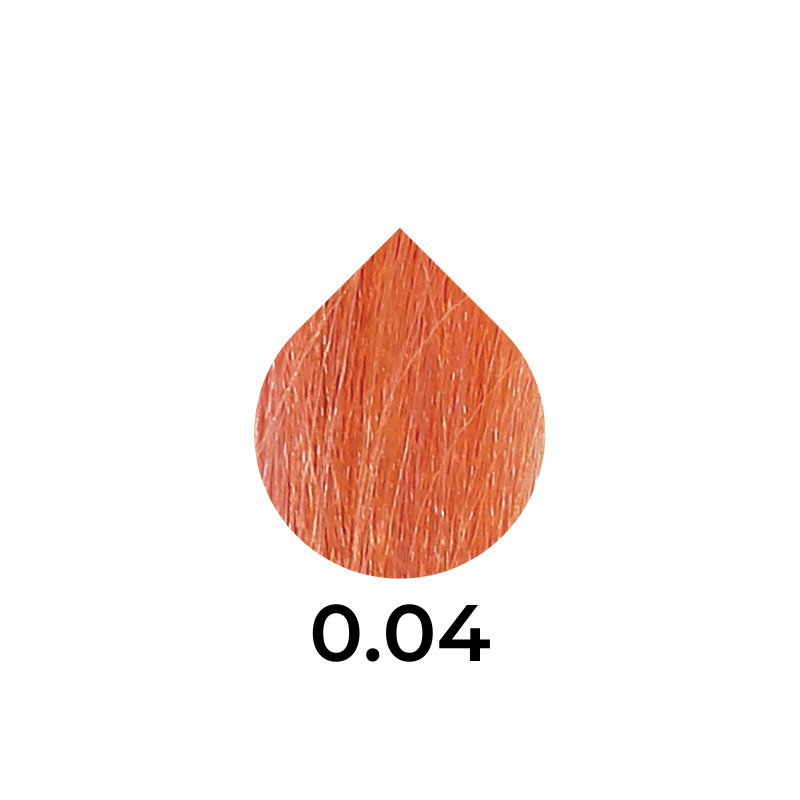 Copper hair dye swatch 0.04 for vibrant red tones