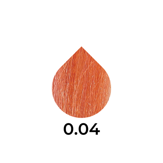 Copper hair dye swatch 0.04 for vibrant red tones