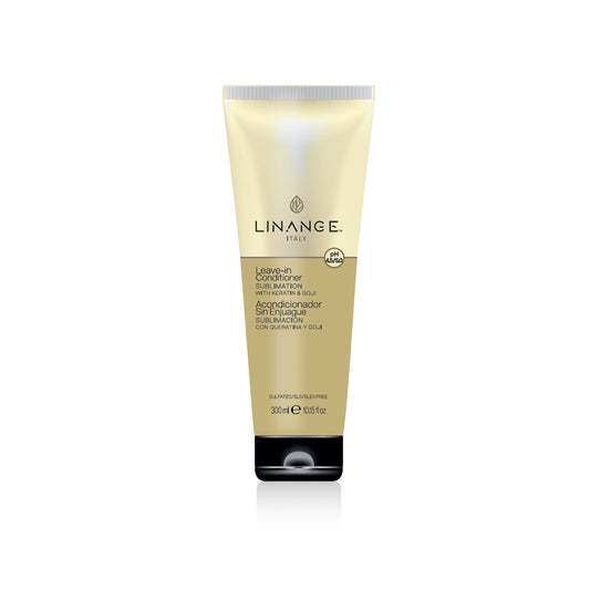Linange Italy Leave-in Conditioner with Keratin & Goji, sulfate-free hair treatment for smooth, nourished locks