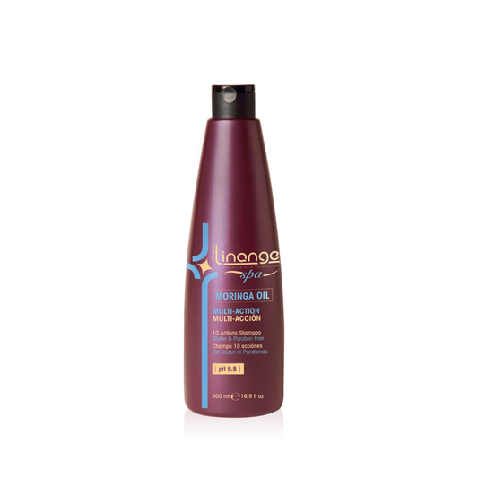 Linange Spa Moringa Oil Multi-Action Shampoo, 500ml, gluten & paraben free, pH 5.5