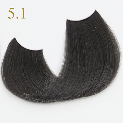 Dark brown hair extensions, shade 5.1, sleek and natural-looking for beauty styling