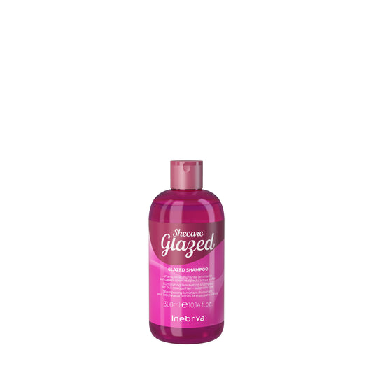 Shecare Glazed Shampoo for dull opaque hair, sulfate-free, 300ml bottle with pink label