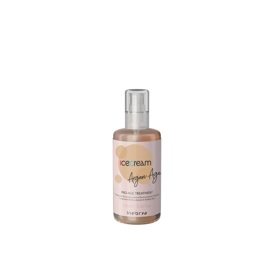 Icecream Argan Age Pro-Age Treatment 100ml bottle with spray pump, anti-aging hair care
