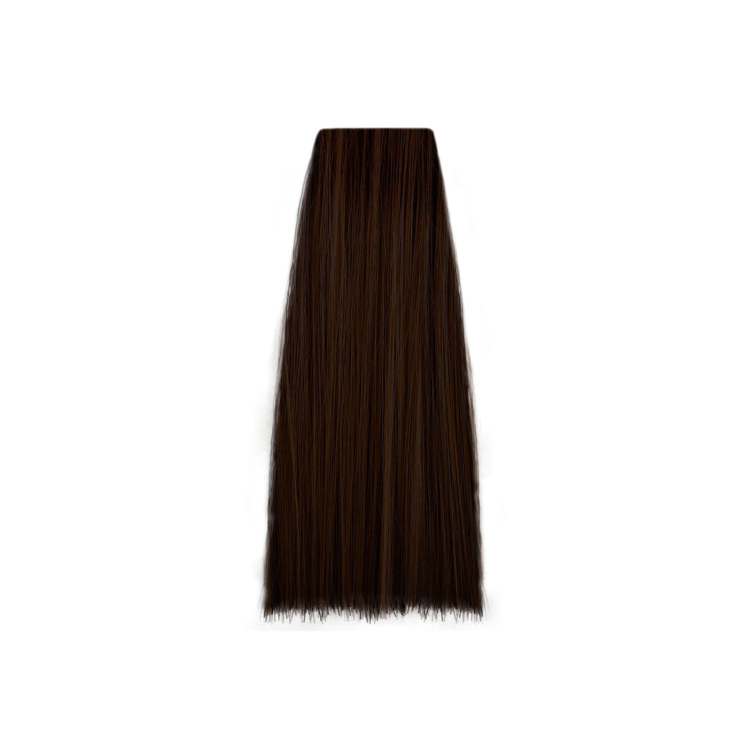 Rich dark brown hair swatch for beauty salon color selection