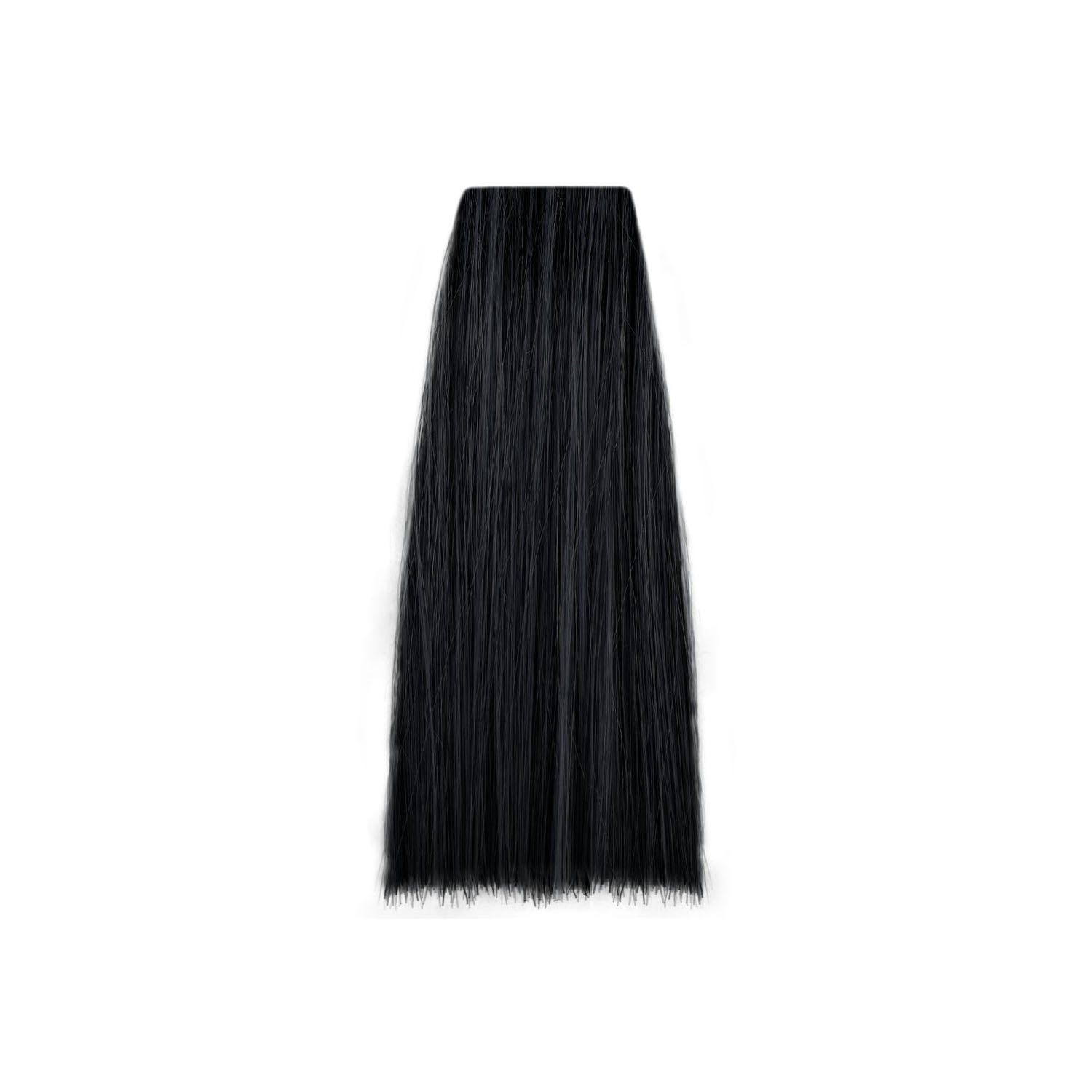 Sleek black hair extension with smooth, straight strands for beauty styling