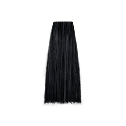 Sleek black hair extension with smooth, straight strands for beauty styling
