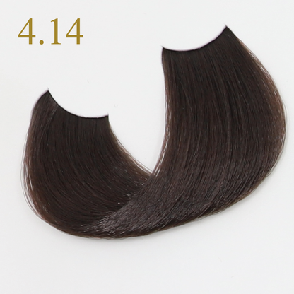 Dark brown hair extensions, shade 4.14, sleek and natural-looking for beauty styling