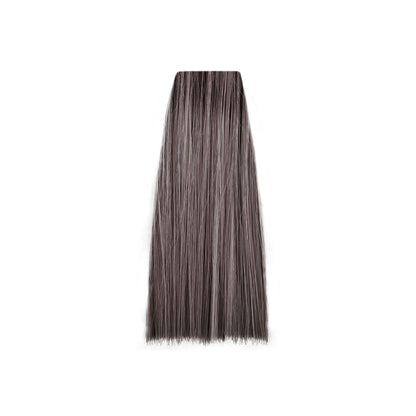 Smooth ash brown hair swatch for professional coloring, showcasing sleek texture and tone