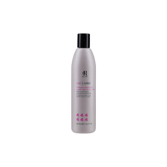 Real Star real | color shampoo for coloured and treated hair, 350ml bottle with pink accents